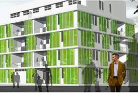 Edificio alimentado por algas