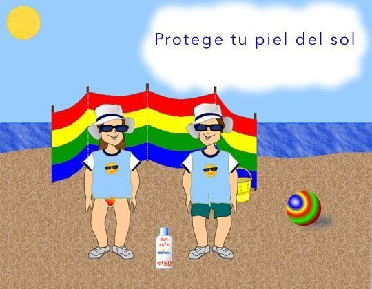los niños deben proteger su piel de los rayos solares