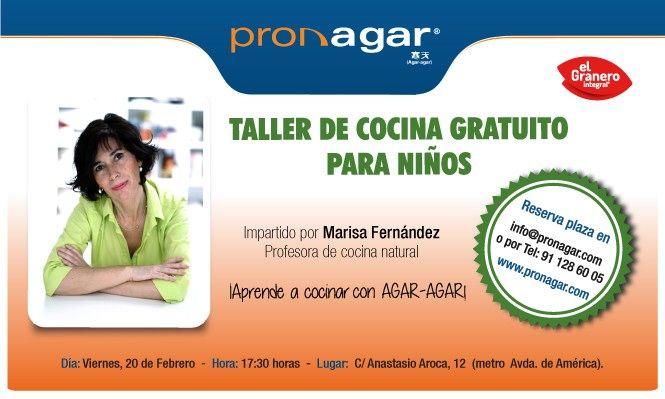 PRONAGAR organiza talleres gratuitos de cocina natural