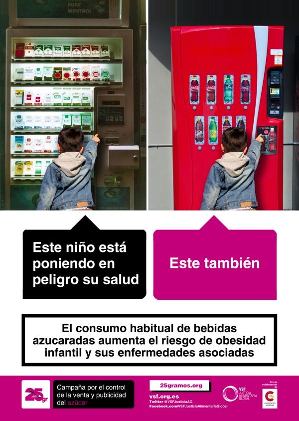 Campaña por el control de la venta y publicidad del azúcar